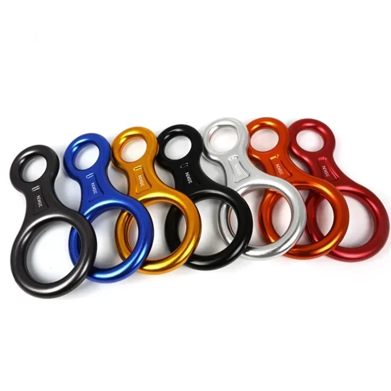 New Exercise Outdoor Downhill Safety Ring, Climbing Equipment, Locking Ring, Descending Device, Escape Rope Descending Device, 3