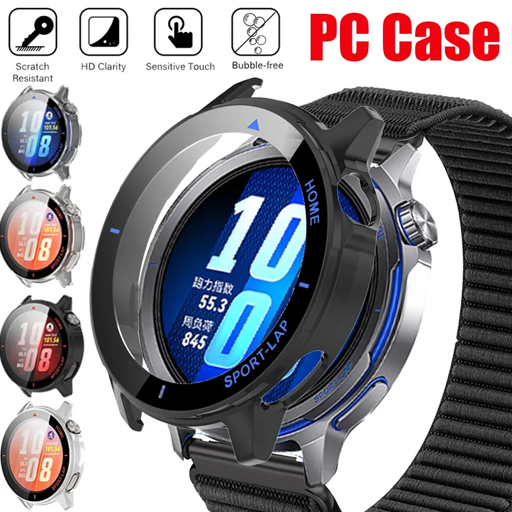 PC Case＋HD Glass for Huawei Watch GT Runner 2 All-around Anti-fall Waterproof Screen Protective Huawei Watch GT Runner 2 Cover