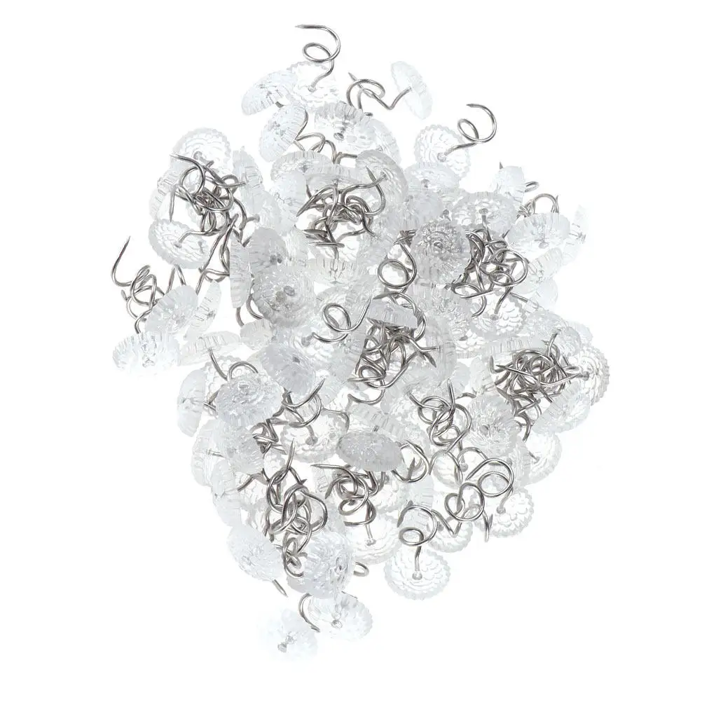150Pcs Spiral Push Pins Bed Skirt Pin for Upholstery Slipcover Fixing Non-Damaging Secure Hold Tidy Look Dust Ruffle Pin