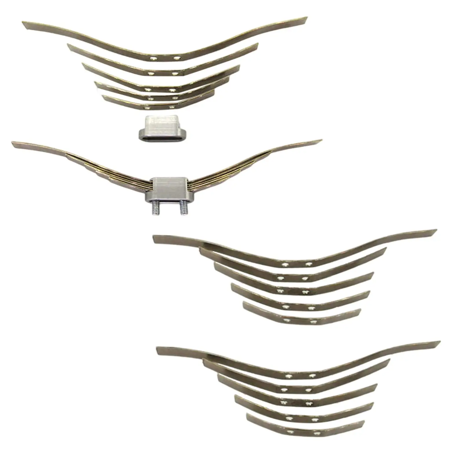 10 Pieces Modified Spring Sheet 1:16 1/16 Stainless Steel Six-Wheel Drive Remote Control Upgrade Axle Leaf for WPL Accessories