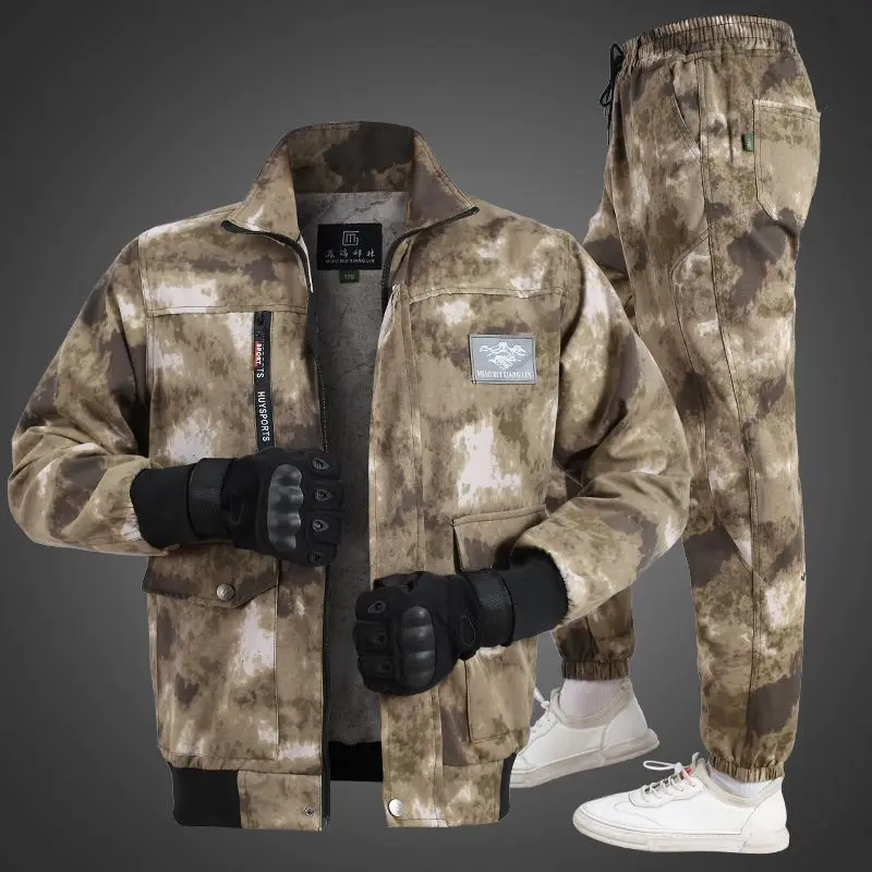 

Labor Protection Workwear Men's Jacket New Clothing Set Men's Workwear Breathable Wear-resistant Dirt-resistant Two-piece Set