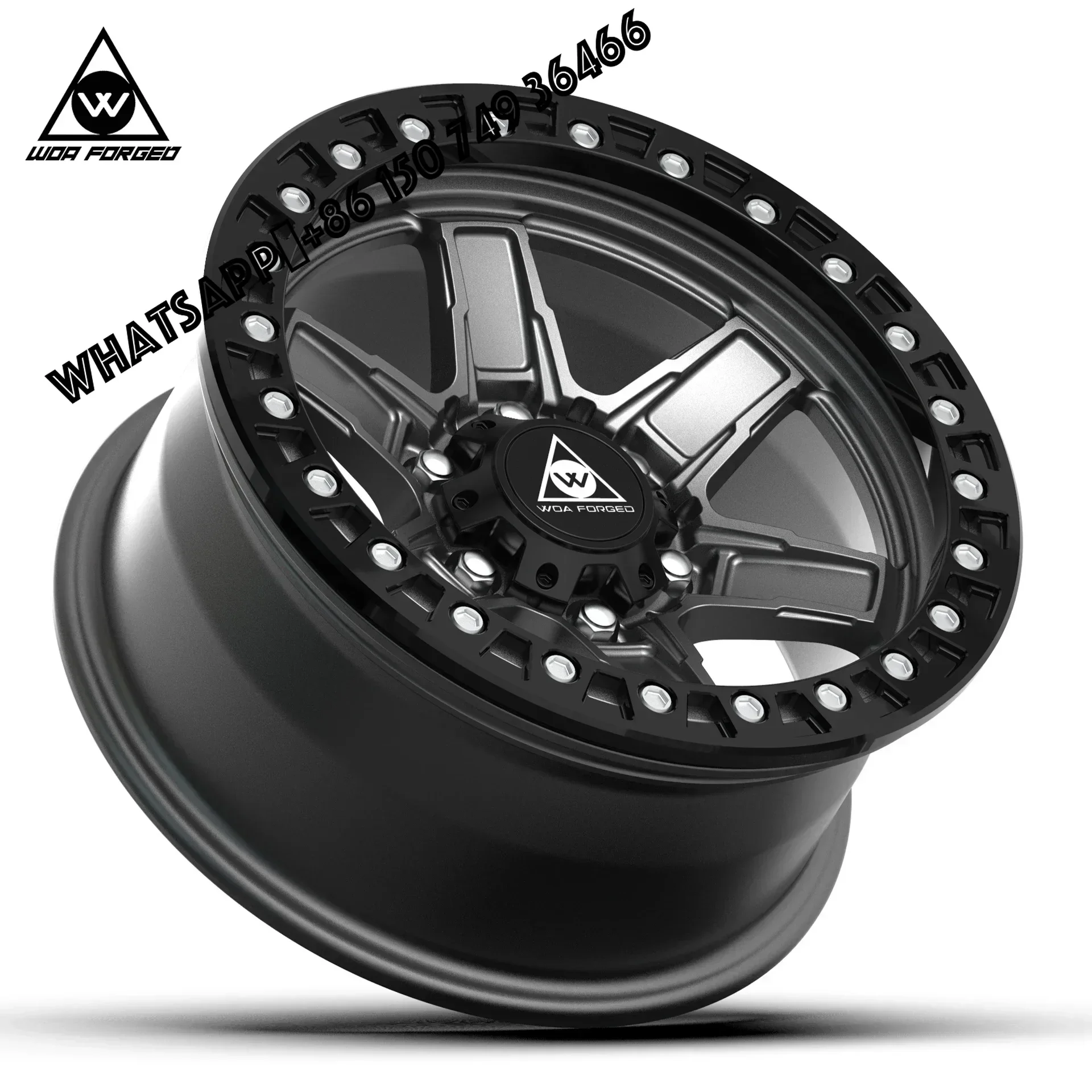 6061-T6 WOAFORGED 17x8 17x8.5 Forged Beadlock 4x4 Wheels 18 Inch Beadlock Rims with 6 Holes 6x139.7 8 Holes 8x165.1 Off-