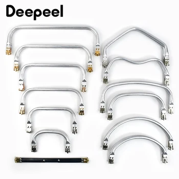 Deepeel-Cuadro de Metal para monedero, bolsa de tubo de aluminio con asa, marcos de billetera, abrazadera, bolsos DIY, asas de embrague, accesorios de Hardware, 1 ud.