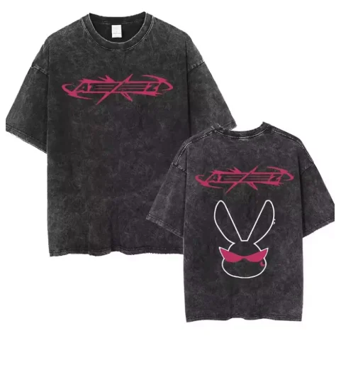 

Ateez World Tour 2025 Towards The Light Will To Power Retro Wash T-shirt Men's and Women's K-Pop T-shirt Cotton T-shirt Top