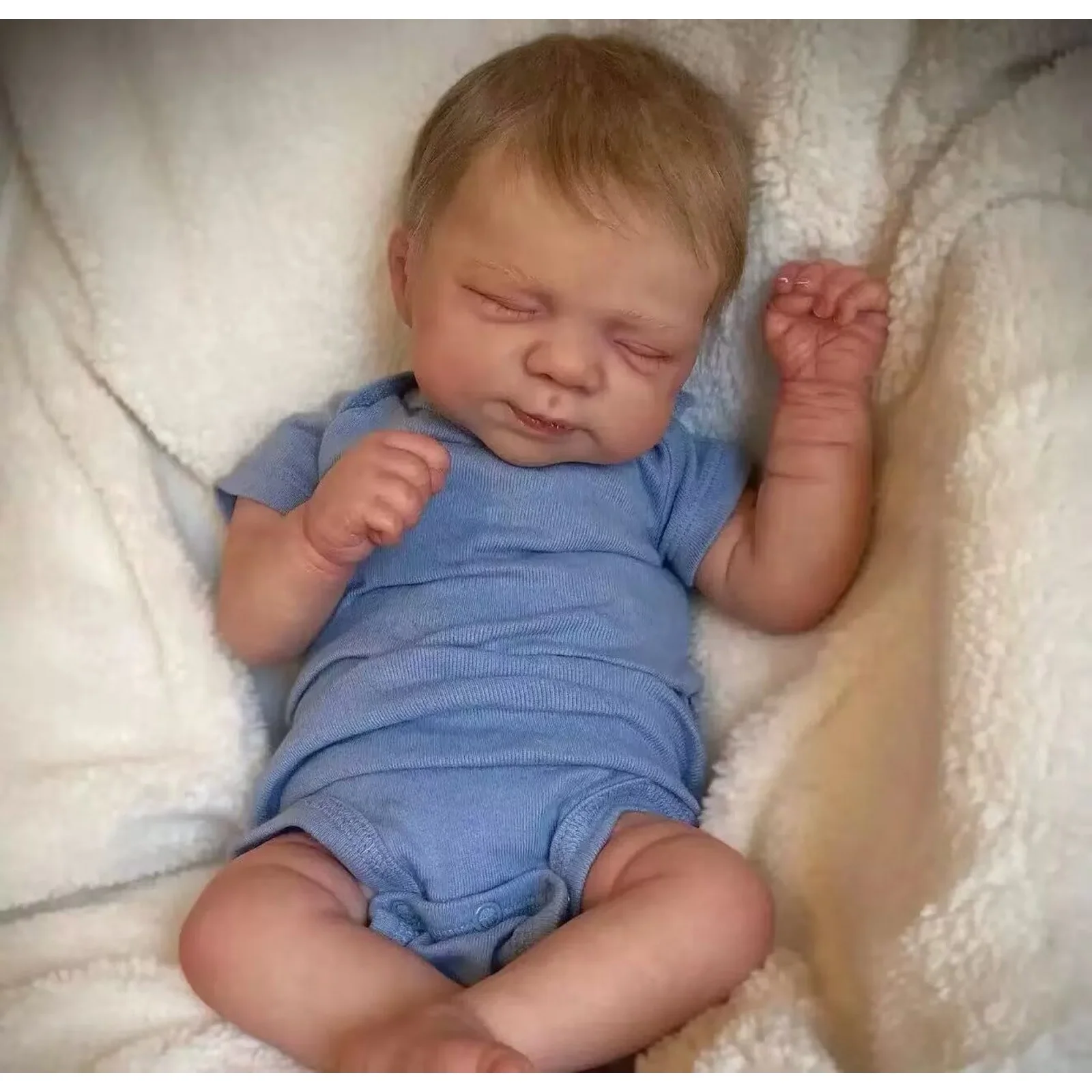 

Risbecko 19-дюймовая уже окрашенная готовая кукла реборн-ручная работа Reborn Preemie Baby, игрушка для новорожденных, подарок, куклы для девочек