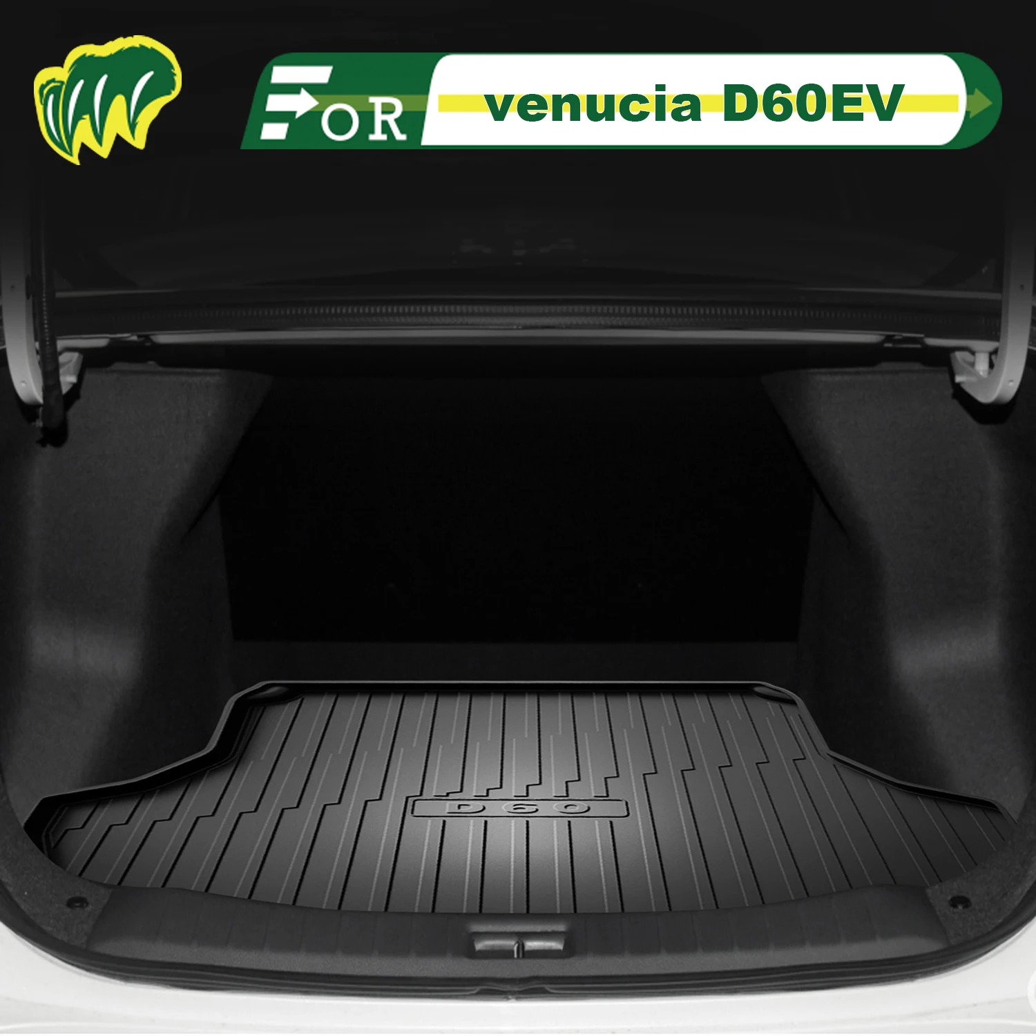 

For Dongfeng Venucia D60EV PLUS 2015-2025 TPE Custom Fit Car Trunk Mat All Season Cargo Mat 3D Shaped Trunk Liner Rear Trunk Mat