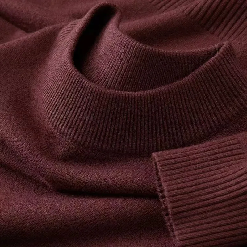 Mens Casual Mock Turtleneck T-Shirts Long Sleeve Thermal Pullover Basic Lightweight Undershirt Sweater Winter Warm Streetwear