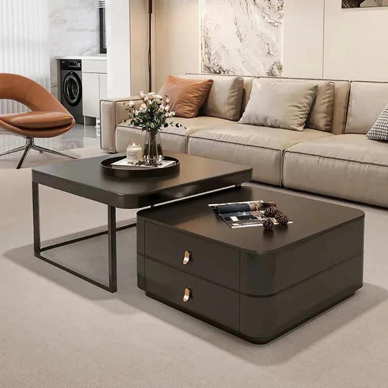 

Trendy Storage Coffee Table Tray Decorations Design Luxury Coffee Table Nordic Modern Table Basse Salon Living Room Furniture