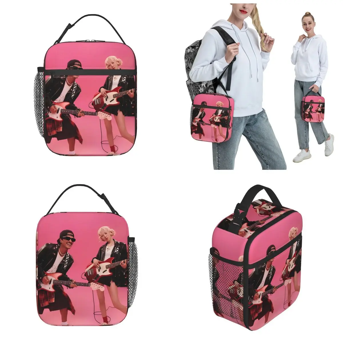 ROSE Bruno Mars APT Apateu Accessories Insulated Lunch Bags For Office Storage Food Boxes Portable Thermal Cooler Lunch Boxes