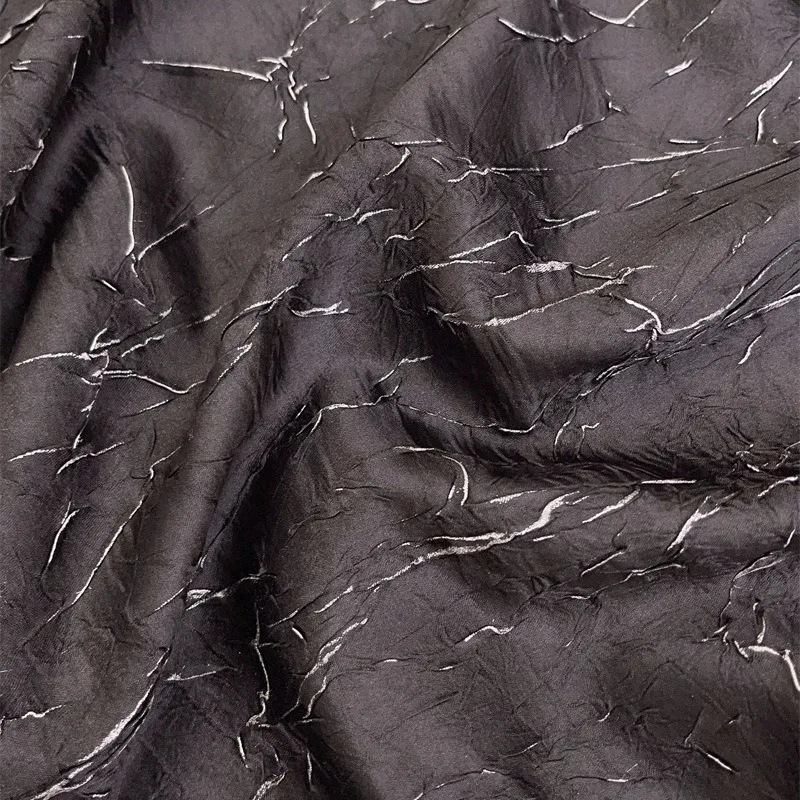 جديد غير النظامية الرخام الملمس النسيج التذهيب مطوي معطف على شكل ثوب البدلة الموضة