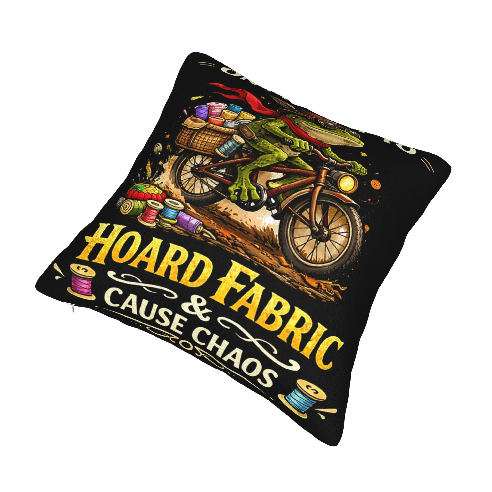 Decorative Pillowcase On My Way to Hoard Fabrics and Cause Chaos Merch Home  Throw Pillow Case Cover Square Style Multi Size