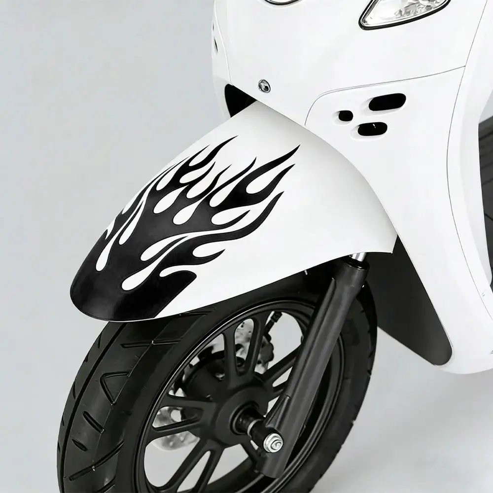 1Pcs Racing Stripes Motorcycle Sticker Waterproof Scratch Decoration Reflective Sticker Decal Flame PVC Decoration Sticker