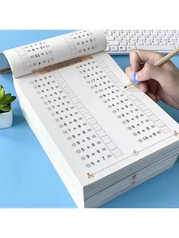 10/50/100 Mathematics Textbook Addition Subtraction Card Teaching for Kids Children Kindergarten Early Education Exercise Book