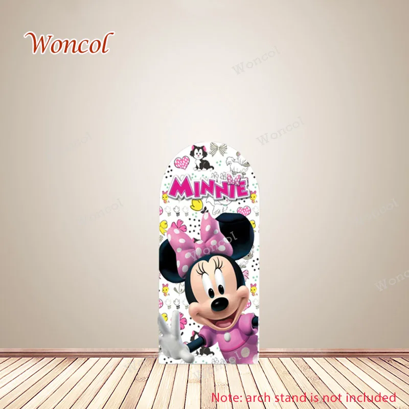 Minnie Mouse Arch fondale Daisy Duck Arch Cover Girl Birthday Baby Shower Double Sided Arch Cover Party Decor puntelli per foto