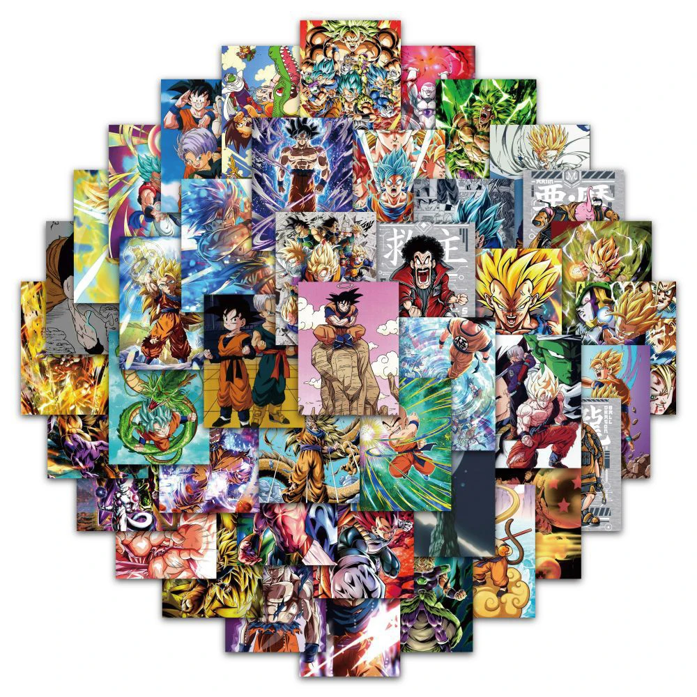 

10/30/63pcs Dragon Ball Z Goku Super Saiyan Stickers for Kids Toys Graffiti Phone Laptop Luggage Cool Anime Sticker Decals Gifts