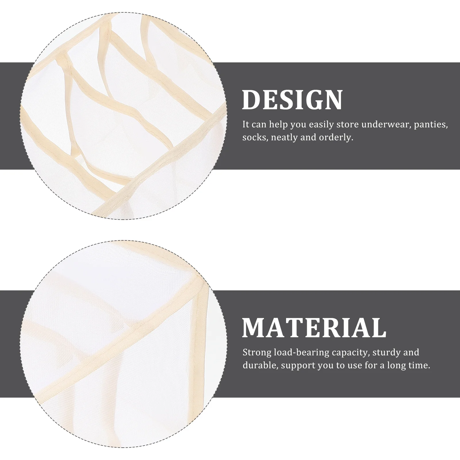 

2pcs Underwear Storage Box Foldable Nylon Organizer For Socks Underwear Home Drawer Divider Container Travel Sorting Case