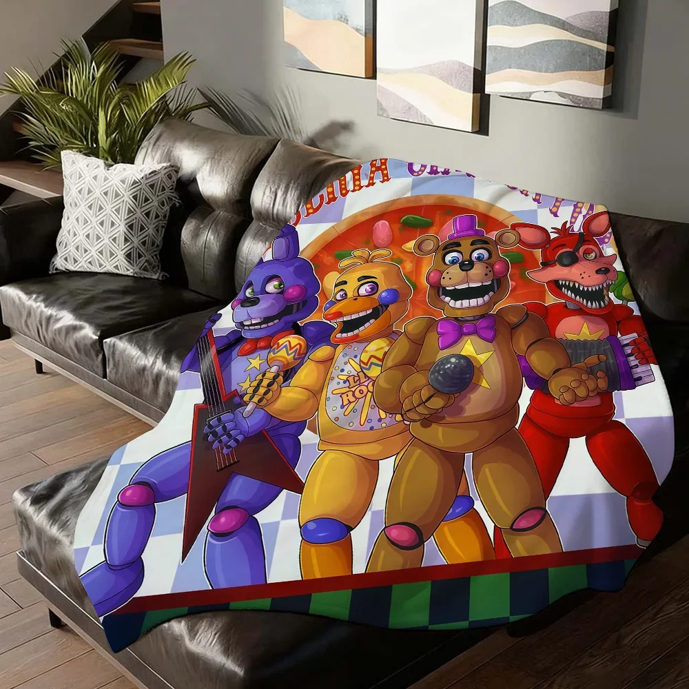 

Game FFive Nights at Freddys Blanket for Sofa Office Bed Plane Travel Sleep Read Relax Camping Soft and Warm