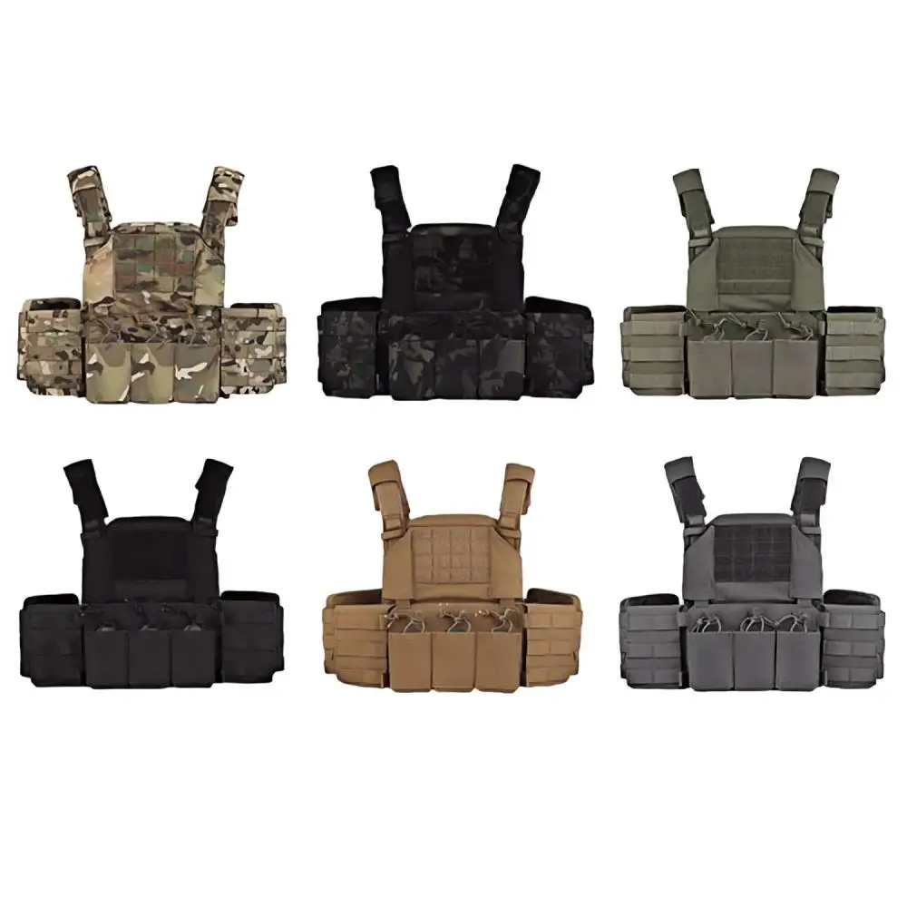 POSEIDON DEFENSE THORAX Vest Plate Carrier 5.56 7.62 Triple Mag Pouch Panel Triple Elastic IFAK Supplies Carrier PTT Loop