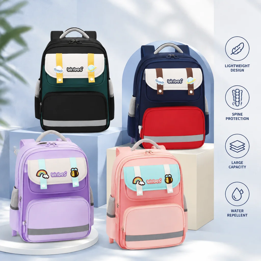 Sun Eight Binbes College Wind Reducing Backbone Protection Backpack Gift For Male And Female Students Gift