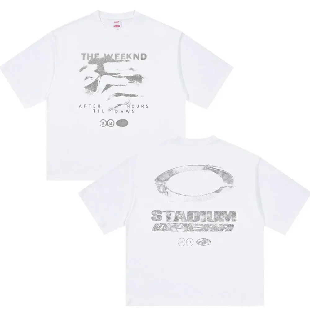 The Weeknd After Hours Til Dawn Stadium European Tour 2026 T-Shirt Men's Hip Hop Pop Fashion Short Sleeve T Shirt Streetwear