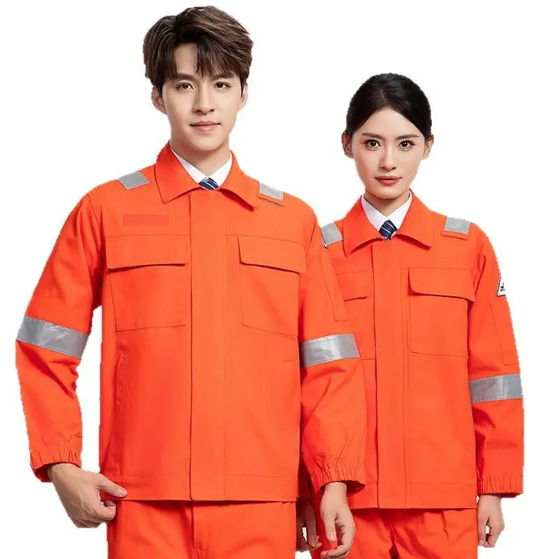 Men's Workshop Workwear Uniform Customize Print Personalized Logo Reflective Strip Factory Machine Repair Maintenance Jacket