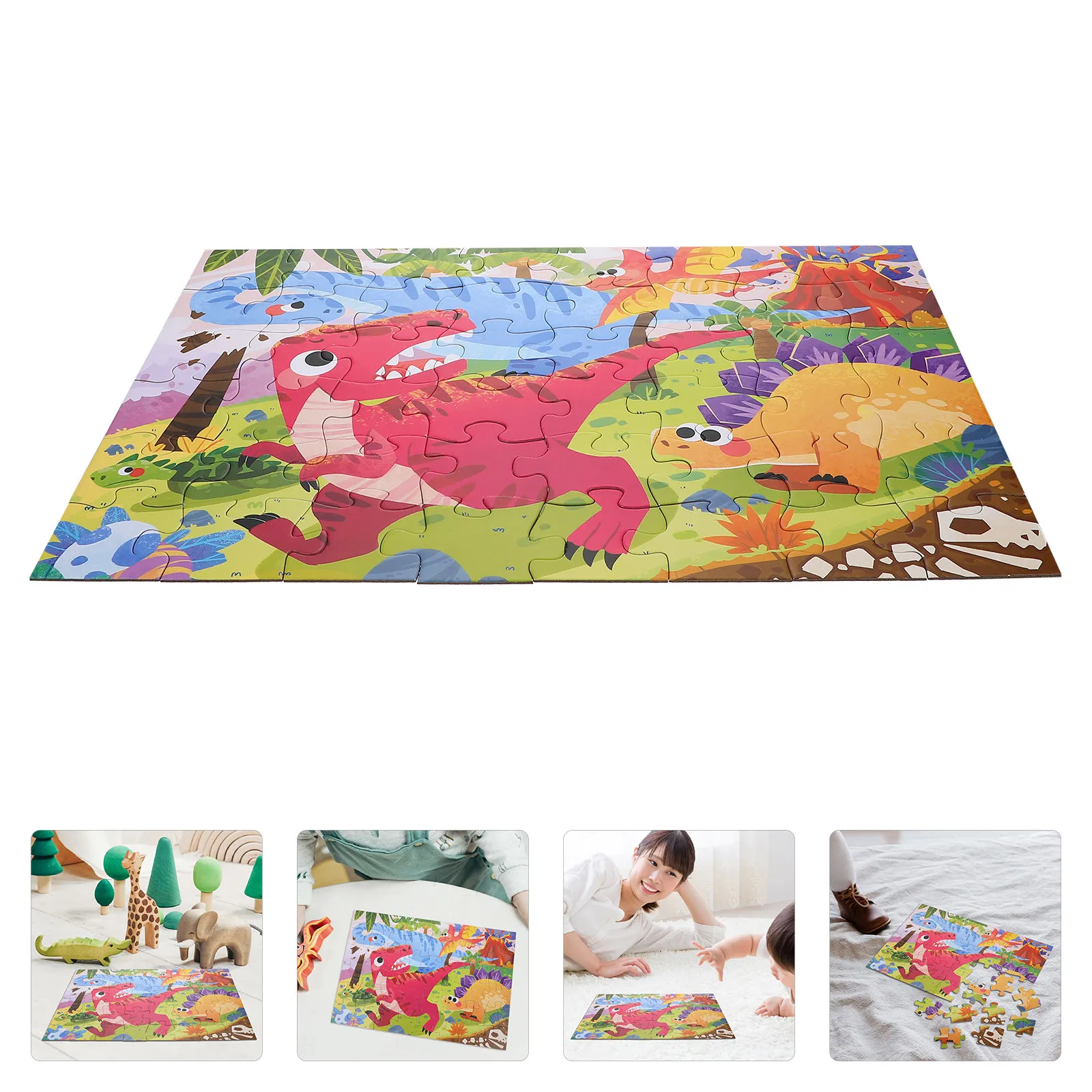 

Childrens Puzzles Dinosaur Learning Toys Children's Early Education Cognitive Games Kids Paper Matching Toddler