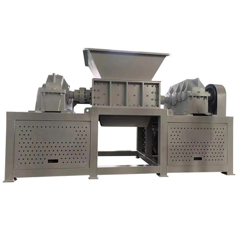 Double Shaft Heavy Duty Metal Shredder for Home Waste Processing High Productivity Aluminum & Frozen Plate Large Bone Crusher