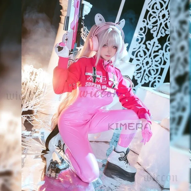

asdh8@Alice Cosplay GODDESS OF VICTORY: NIKKE Cosplay Costume Bodysuit with Ear Gloves Wig Cosplay Latex Cat suit Jumpsuit Jacke