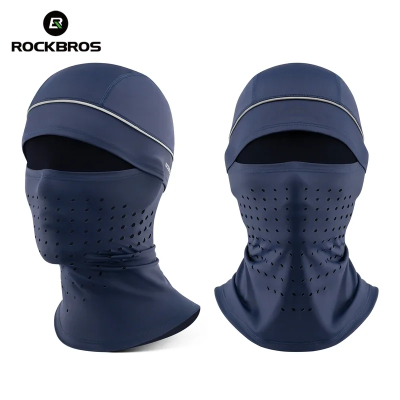 

ROCKBROS Summer Breathable Face Mask Ice Silk Motorcycle Balaclava Bicycle Helmet Lining Cycling Mask UV Protection Balaclava
