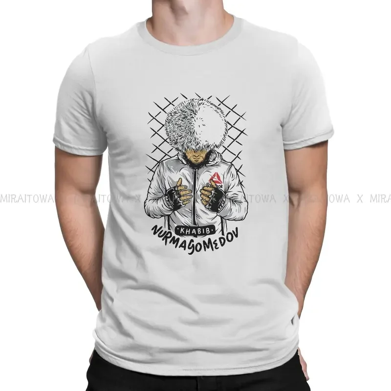 Y2K Khabib Nurmagomedov Boxer Hawk Eagle Crewneck TShirts Cool Print Homme T Shirt Hipster Clothing Size S-6XL