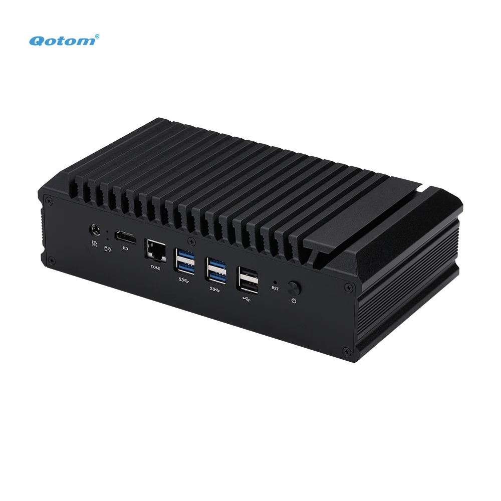 Qotom Mini PC Q838GE Core i3-8130U Dual Core 2.0 GHz 8x Intel i210 LAN para DIY Soft Router Gateways Firewall