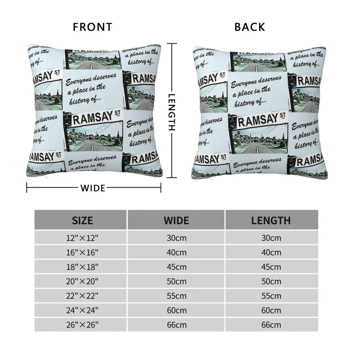 Neighbours History Of Ramsay Street Square Pillowcase Polyester Linen Velvet Printed Pillow Case Home Cushion Cover Wholesale