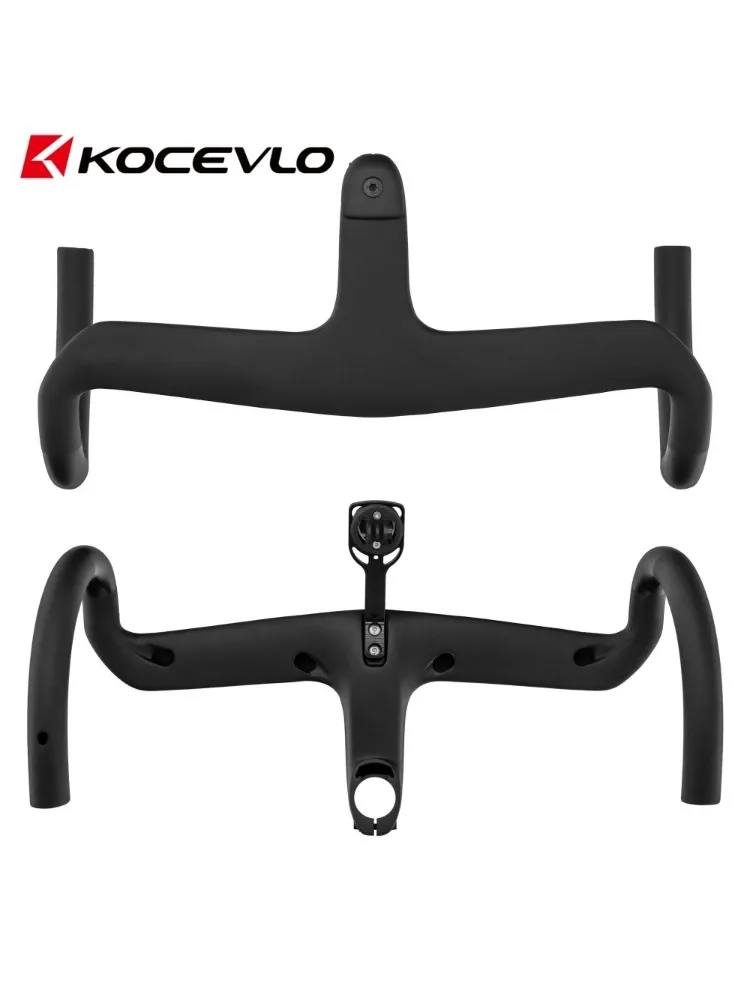 AliExpress NONE KOCEVLO Road Bike Full Carbon Integrated Bicycle Handlebar with Stem For AERO Road Bike With Spacers Cycling Handlebar