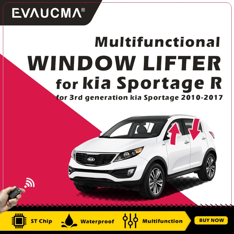 

EVAUCMA Car Intelligent Electric Window Lifter For Kia Sportage R 2010-2017 Car Power Electric Window Closer & Open Closing Kit