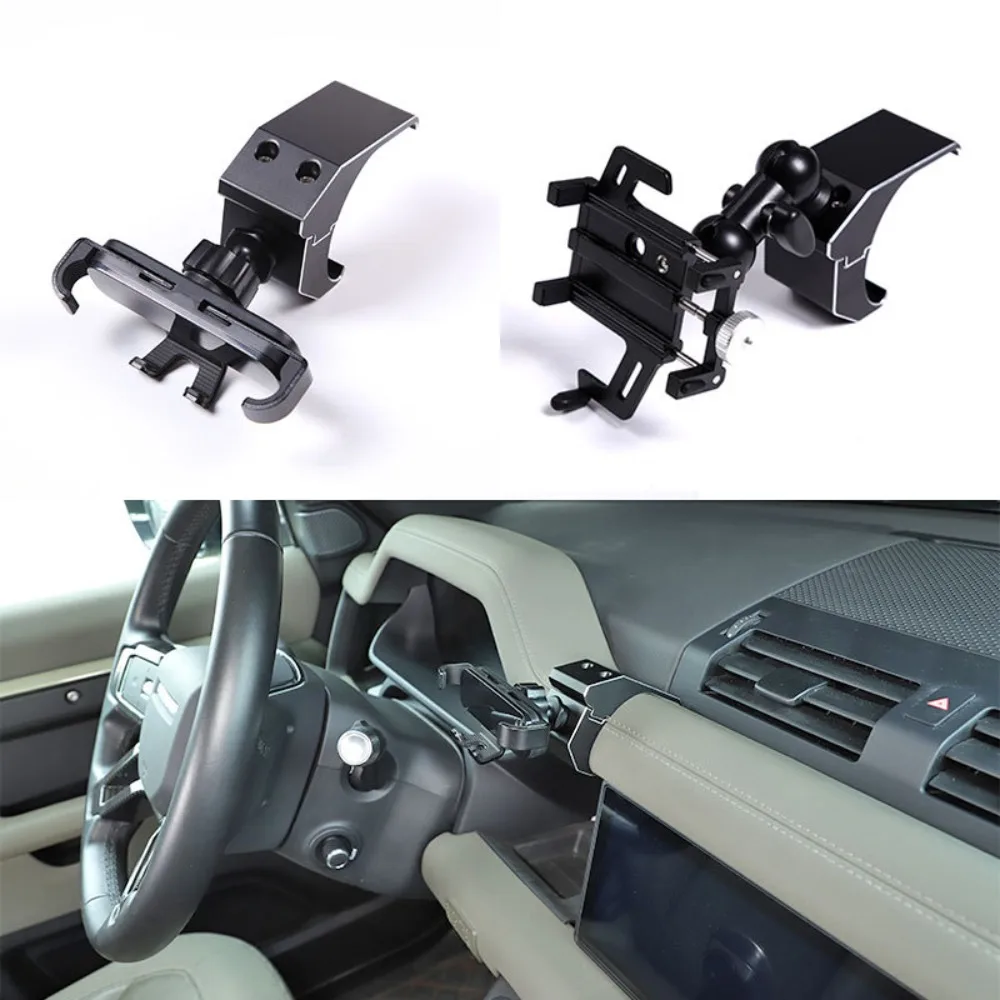 

Car Dashboard Side Phone Holder Mount For Land Rover Defender 90 110 130 2020-2023 Aluminum Alloy Car Accessories