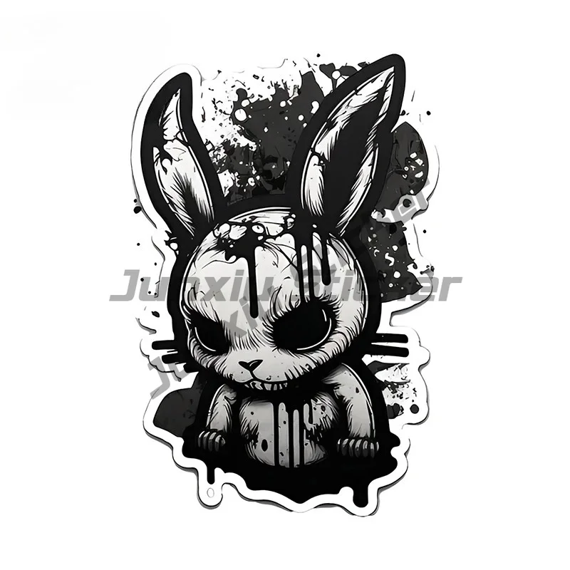 

For Black Rabbit Ink Gothic Car Stickers Creative Graffiti Decals Motorcycle Caravan Decor Car Door Protector