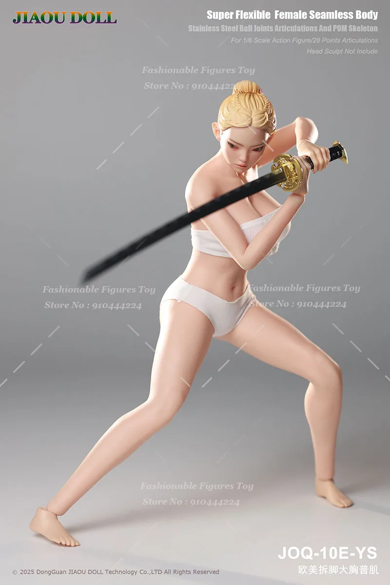 

JOQ- 10E 1/6 Super Flexible Female Seamless Body Removable Feet Stainless Steel Ball Joints 12" Action Figure Soldier Model