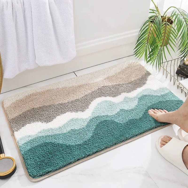 

Blanket Nordic simple strong absorbent mat Bathroom carpet Fresh ins Toilet floor mat door toilet door dirt resistant mat