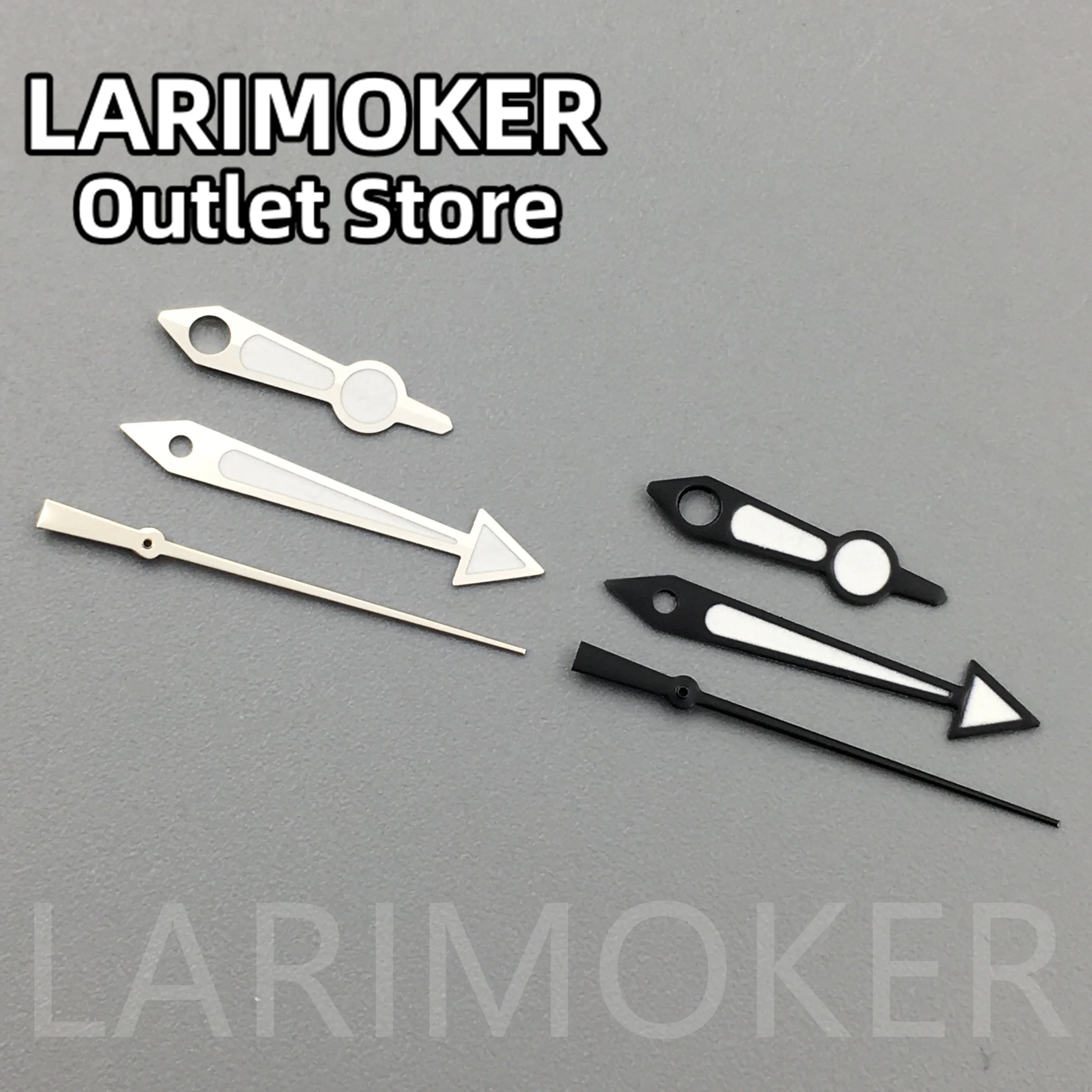 Часы LARIMOKER серебристо-черные, зеленые, светящиеся стрелки, подходит для NH35 NH36, часы с механизмом