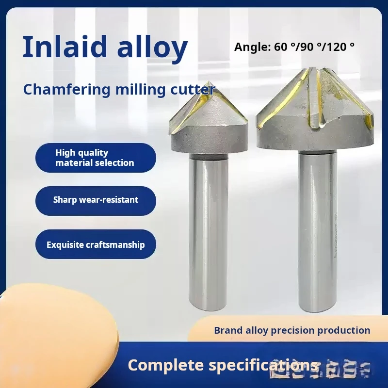 

Straight Shank YG8 Alloy Chamfering Cutter 90 Degrees Chamfer End Mill Cutter Chamfering Countersink Drill Bit