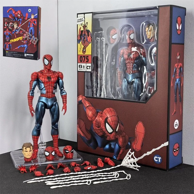 

In Stock Ct Toys Spiderman Figure Mafex 075 The Amazing Spider Man Comic Ver Mafex 185 Anime Action Figure Figurine Model Gifts