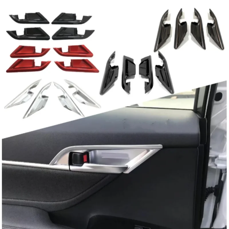

For Toyota Camry XV70 2018 2019 2020 2021 2022 Car Stickers Inner Door Handle Bowl Cover Trim Accessories Armrest Frame