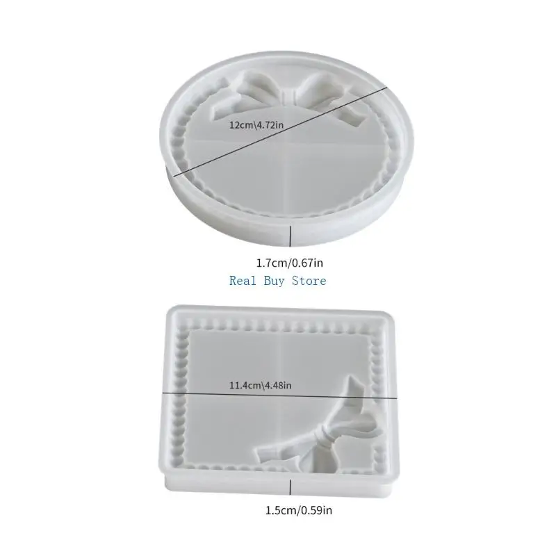 

U13D Multifuntional Round Resin Crafting Mold Nonstick Square Moulds Perfect for Enthusiasts and Handmade Present Creation