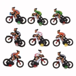 Miniature Rider People Random Types Model HO Scale 1:87 Painted Cyclists For Sand Table Layout Materials Diorama Kits 5Pcs/10Pcs