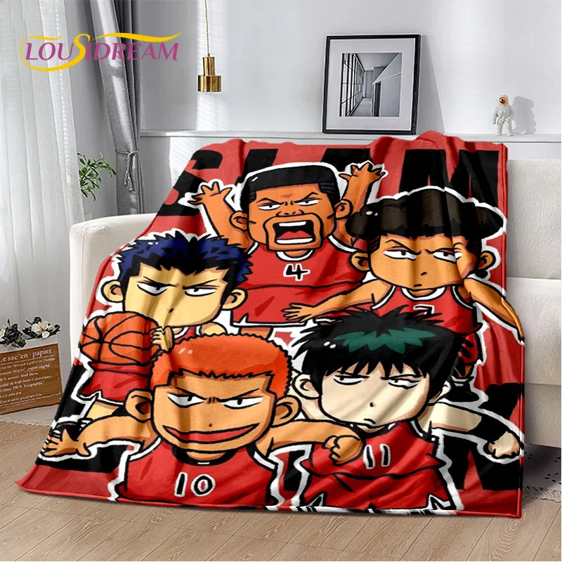 2025 New Cartoon Slam Dunk Anime Basketball Soft Blanket,Soft Throw Blanket for Home Bedroom Bed Sofa Picnic Travel Child Gift