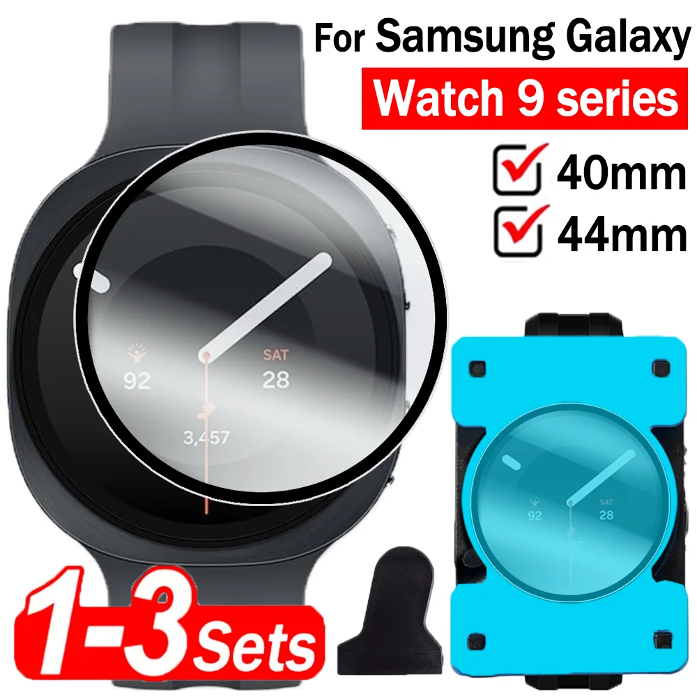 3-1pcs Easy Installation Screen Protectors for Samsung Galaxy Watch 9 40mm 44mm Anti-scratch Auto-positioning Protective Films