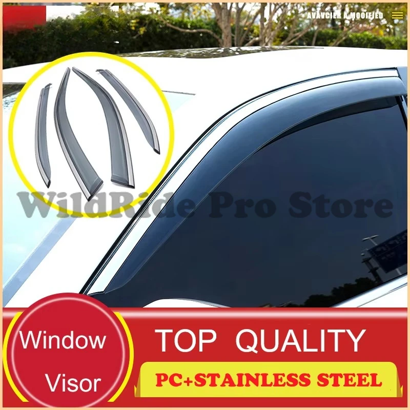 For CHEVROLET MENLO 2021 Car Door Rain Guard Wind Deflector Sun Rain Shield Side Window Deflector