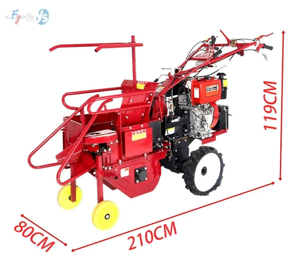 Mini Hand Push Self-Propelled Single-Row Corn Harvester Small Agricultural Corn Harvester