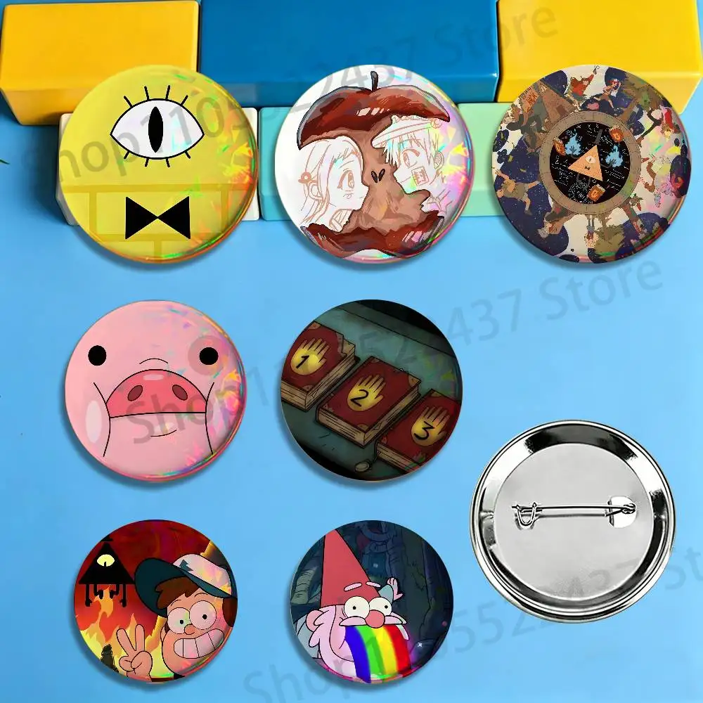Cartoon G-Gravity F-Falls Anime Badges Cartoon Character Pins Brooch for Bag Shoes Decoration Jewelry Gifts