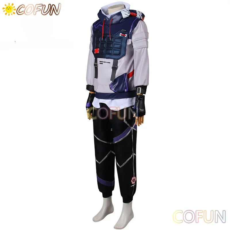 COFUN Game Valorant ISO Cosplay Costume Halloween Outfits Women Men Handsome Clothing Hoodie Shirt Pants